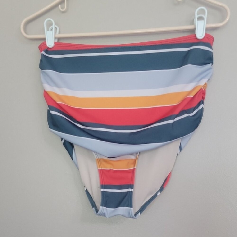 Nani Green White Blue Orange Red Bikini Swimsuit Bottoms Size M